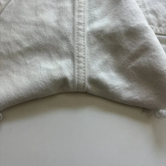 Levi’s White 501 Buttonfly Jean Shorts Size 26 - Picture 9 of 15